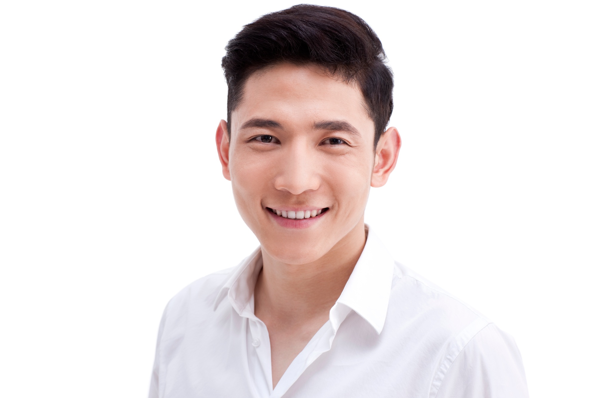 Head shot of happy young man